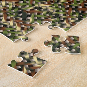 Camouflage Net Jigzaag Puzzle Legpuzzel