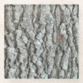 Camouflage oak - boomschors glazen onderzetter (Voorkant)