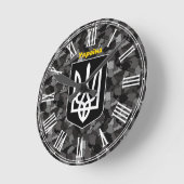Camouflage Oekraïne & Oekraïne - Ronde van Tryzub Klok (Hoek)