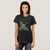 Camouflage Old School Camo Coquette Bow Duck Hunti T-shirt (Voorkant volledig)