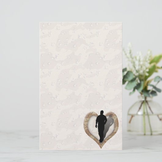 Camouflage ontbreekt je briefpapier (Staand voorkant)