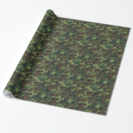 Camouflage-ontwerp Cadeaupapier (Uitgerold)