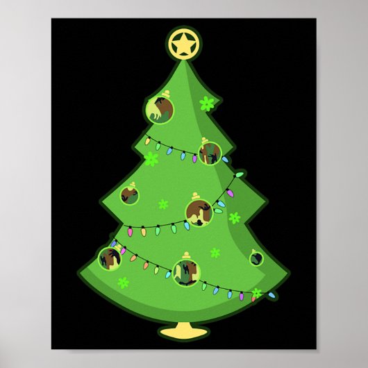 Camouflage Ontwerp Camo Kerstmis Poster (Voorkant)