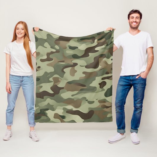 Camouflage-ontwerp Fleece Deken (In situ)