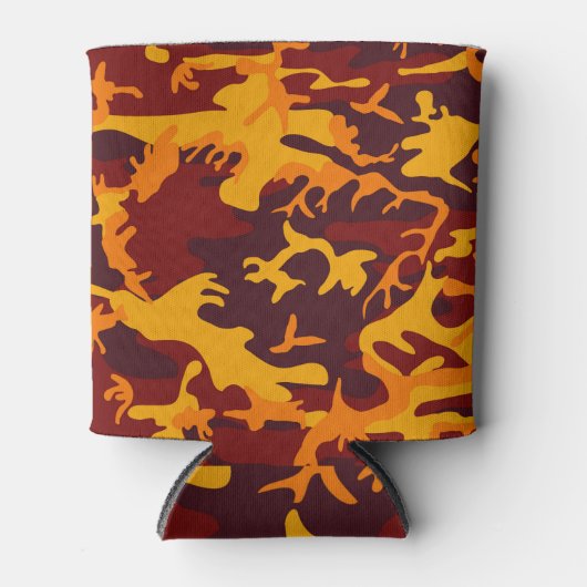 Camouflage ontwerp in herfsttonen blikjeskoeler (Voorkant)