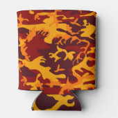 Camouflage ontwerp in herfsttonen blikjeskoeler (Achterkant)