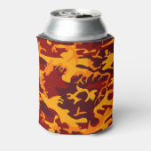 Camouflage ontwerp in herfsttonen blikjeskoeler (Blikje Achterkant)