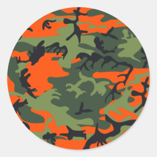 Camouflage-ontwerp Ronde Sticker