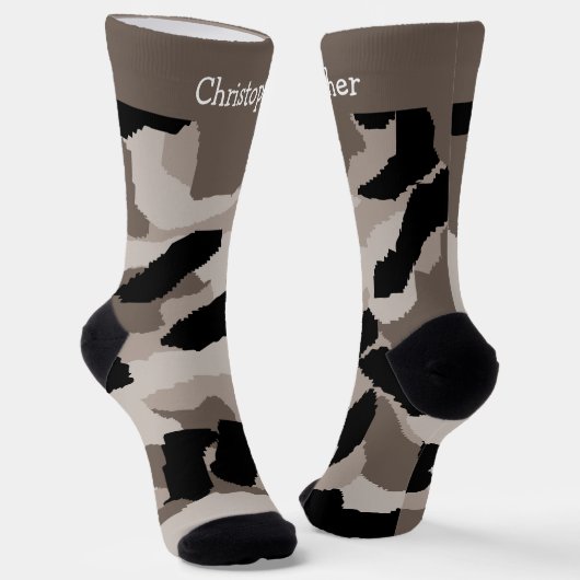 Camouflage-ontwerp sokken (Gebogen)