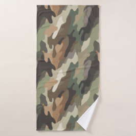 Camouflage ontwerp stijlvolle zachte badhanddoek