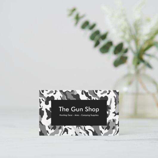 Camouflage-ontwerp voor pistool Winkelen Visitekaartje (Staand voorkant)