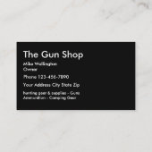 Camouflage-ontwerp voor pistool Winkelen Visitekaartje (Achterkant)