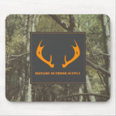 Camouflage Oranje Deer Antlers Outdoorzaken Muismat (Voorkant)