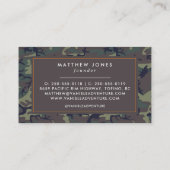 Camouflage Oranje Deer Logo Visitekaartje (Achterkant)