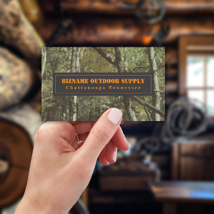 Camouflage + Oranje detailhandel buitenshuis Visitekaartje