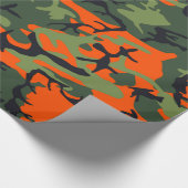 Camouflage Oranje jager Cadeaupapier (Hoek)