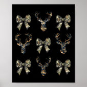 Camouflage Oude Camo Bow Camo Coquette Bow Deer Hu Poster (Voorkant)