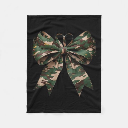 Camouflage Oude Camo Bow Camo Coquette Bow Hunting Fleece Deken (Voorkant)
