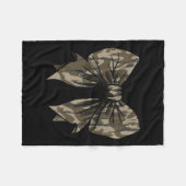 Camouflage Oude Camo Bow Camo Coquette Bow Hunting Fleece Deken (Voorkant (Horizontaal))