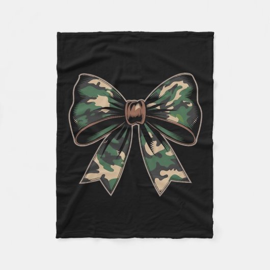 Camouflage Oude Camo Bow Camo Coquette Bow Hunting Fleece Deken (Voorkant)