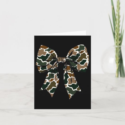Camouflage Oude Camo Bow Camo Coquette Bow Hunting Kaart (Voorkant)