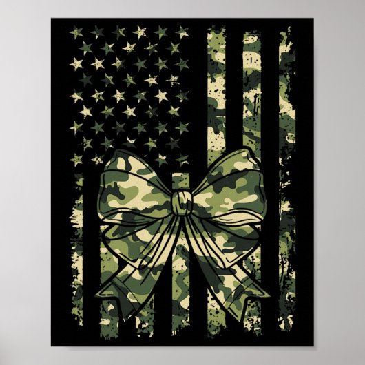 Camouflage Oude Camo Bow Camo Coquette Bow Hunting Poster (Voorkant)