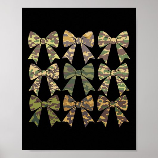 Camouflage Oude Camo Bow Camo Coquette Bow Hunting Poster (Voorkant)