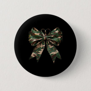 Camouflage Oude Camo Bow Camo Coquette Bow Hunting Ronde Button 5,7 Cm
