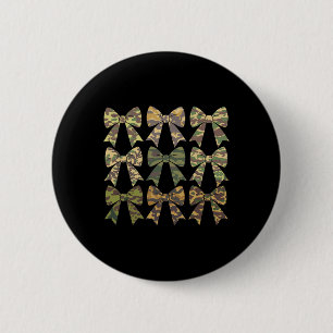 Camouflage Oude Camo Bow Camo Coquette Bow Hunting Ronde Button 5,7 Cm