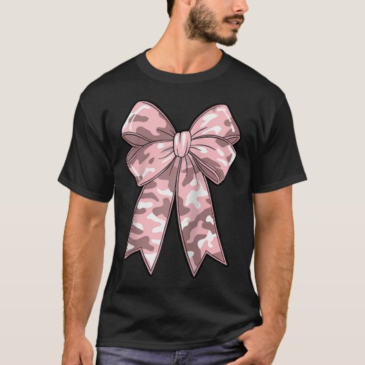 Camouflage Oude Camo Bow Camo Coquette Bow Hunting T-shirt (Voorkant)