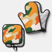 camouflage ovenwant & pannenlap set (Voorkant / Achterkant)