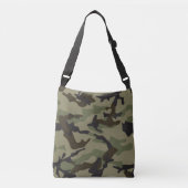 camouflage overdwarzak crossbody tas (Voorkant)