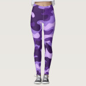 camouflage paars leggings (Voorkant)