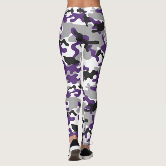 Camouflage Paarse GRL Power Leggings (Achterkant)
