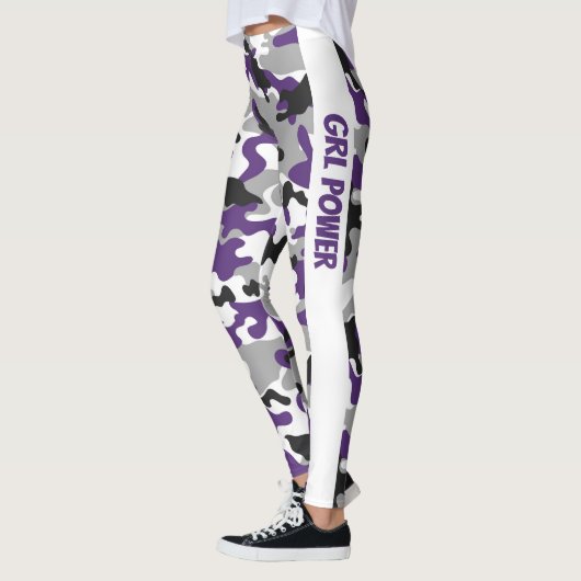 Camouflage Paarse GRL Power Leggings (Links)