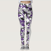 Camouflage Paarse GRL Power Leggings (Voorkant)
