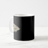 Camouflage Pan Fish Silhouette Digitale Camo Crapp Koffiemok (Voorkant links)