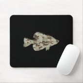 Camouflage Pan Fish Silhouette Digitale Camo Crapp Muismat (Met muis)