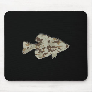 Camouflage Pan Fish Silhouette Digitale Camo Crapp Muismat