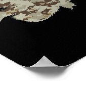 Camouflage Pan Fish Silhouette Digitale Camo Crapp Poster (Hoek)