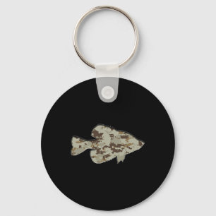 Camouflage Pan Vis Silhouet Digitale Camo Crappi Sleutelhanger