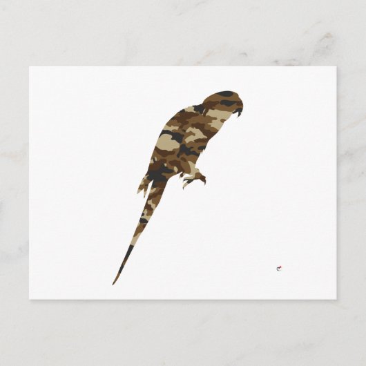 Camouflage Paraket Silhouette Briefkaart (Voorkant)