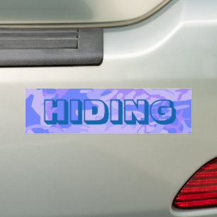 Camouflage pastel blauw abstract grappig citaat bumpersticker