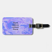 Camouflage pastel blauw Abstract patroon Bagagelabel (Voorkant horizontaal)