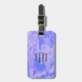 Camouflage pastel blauw Abstract patroon Bagagelabel (Voorkant verticaal)