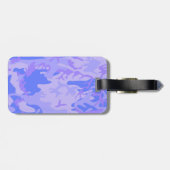 Camouflage pastel blauw Abstract patroon Bagagelabel (Achterkant horizontaal)