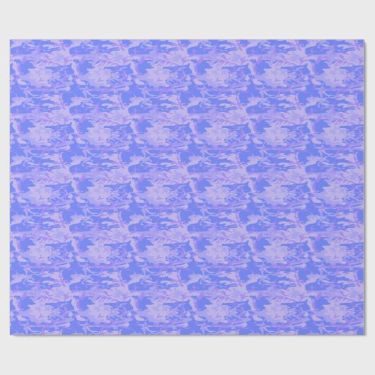 Camouflage pastel blauw Abstract patroon Cadeaupapier (Vlak)