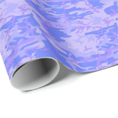 Camouflage pastel blauw Abstract patroon Cadeaupapier (Rol Hoek)