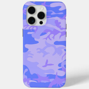 Camouflage pastel blauw Abstract patroon iPhone 15 Pro Max Hoesje