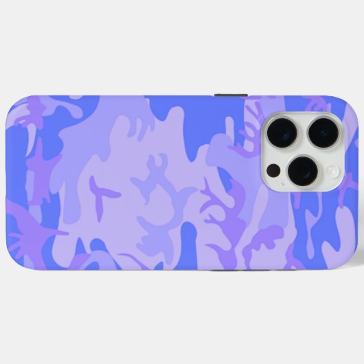 Camouflage pastel blauw Abstract patroon Case-Mate iPhone Case (Achterkant (horizontaal))